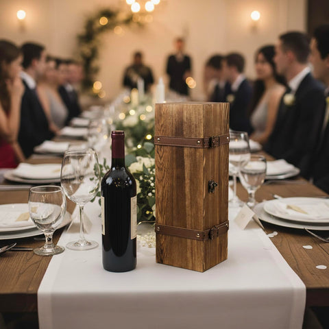 MyGift diseño rústico vintage para regalos elegantes de vino y licor.