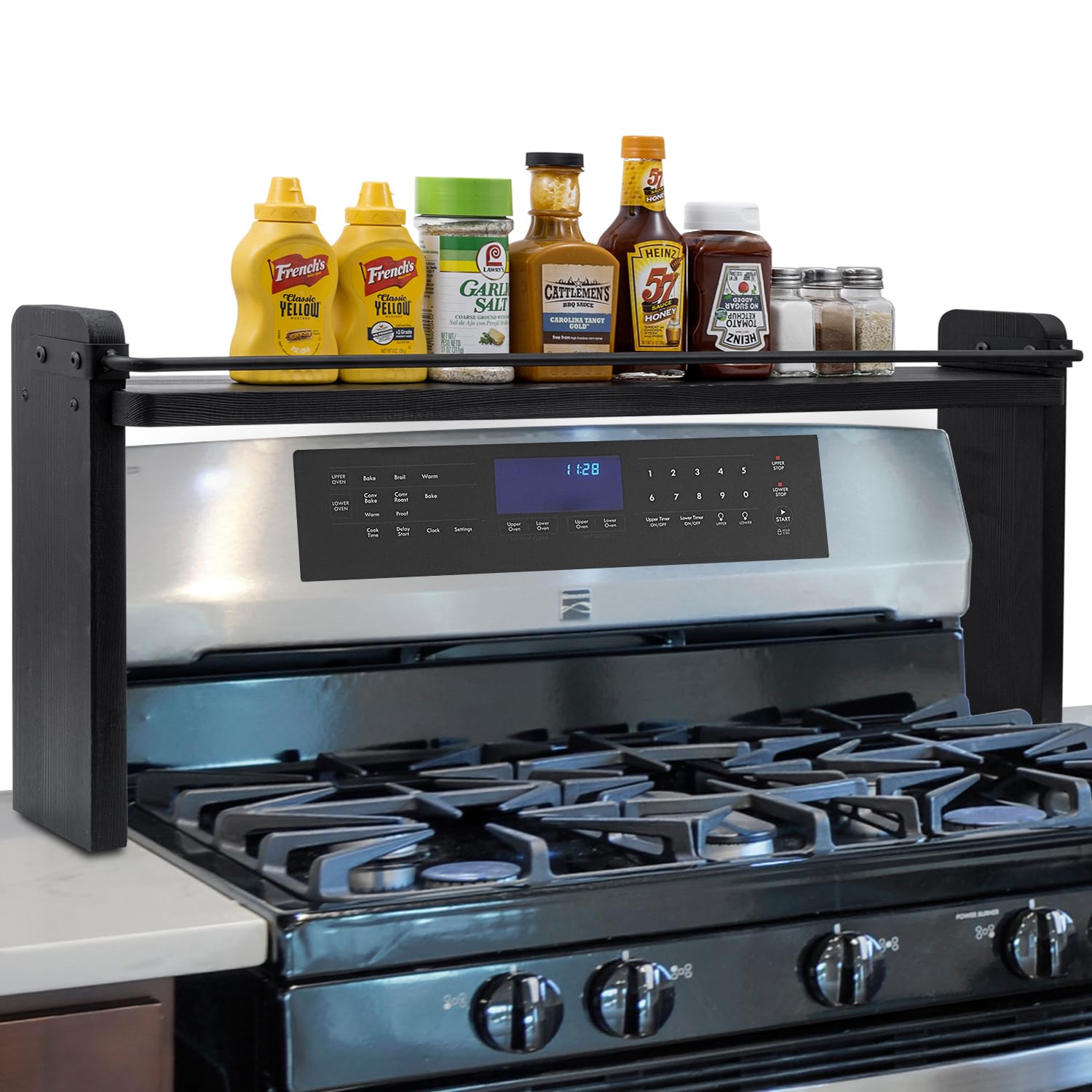 MyGift estante especias sobre la estufa, acceso rápido a condimentos.