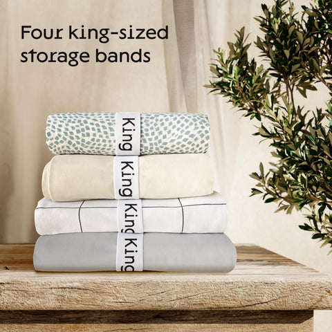 Niagara Sleep Solution banda organizadora sábanas dobles: ajuste elástico para diferentes tamaños.