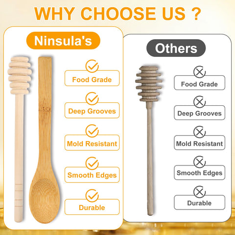 Cucharita de miel mini Ninsula, perfecta para porciones pequeñas.