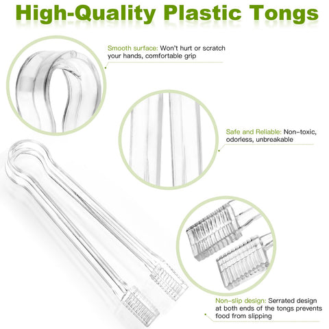 Pinzas Ninsula de cristal para ensaladas y buffets, fáciles de manejar.