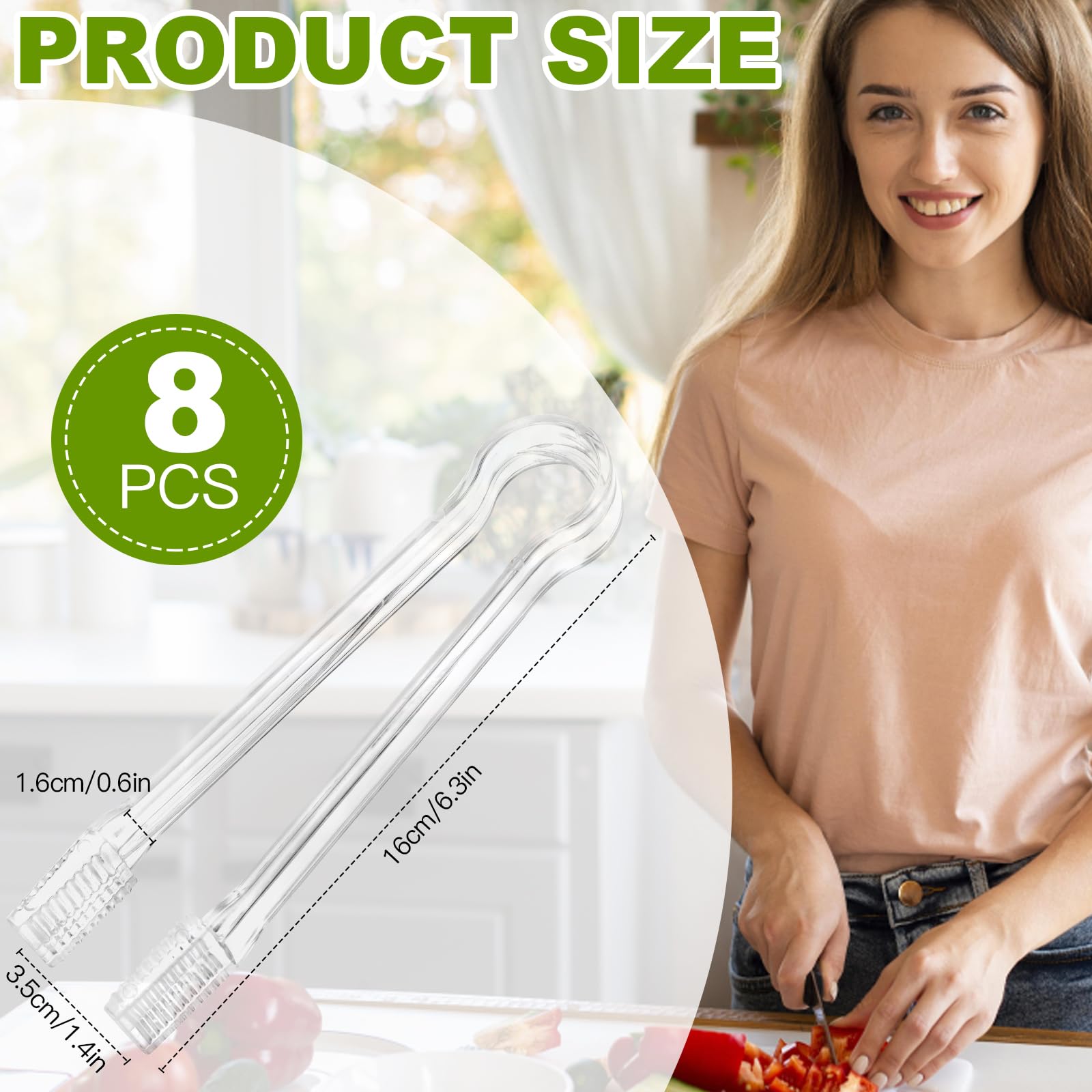 Pinzas Ninsula para servir plásticas transparentes, anti-deslizantes, ideales para catering.