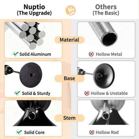 Candelabro de metal negro Nuptio con altura variable para velas taper.