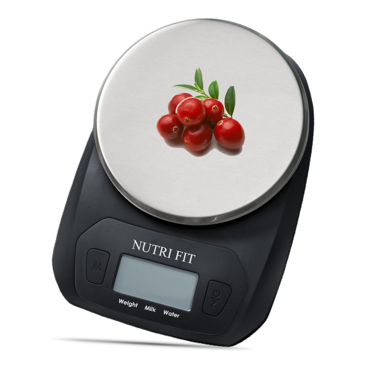 Nutri Fit Escala Digital en cocina, tamaño compacto para mediciones rápidas.