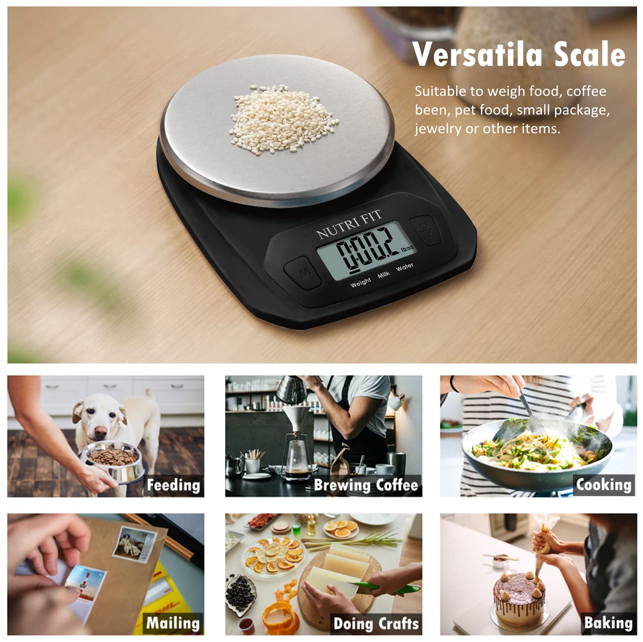 Nutri Fit Escala Digital ideal para gestión de porciones en casa.