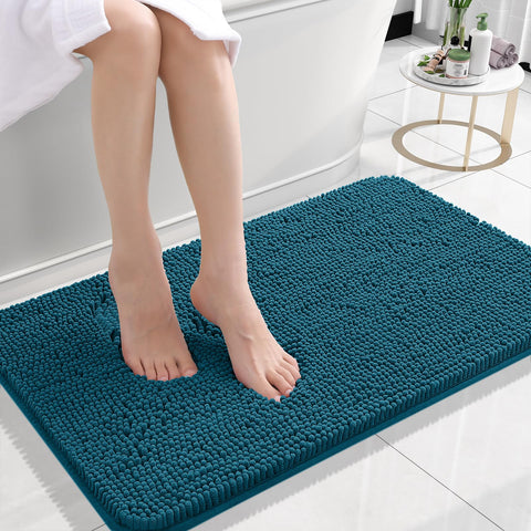 Alfombra OLANLY chenille suave para pies confortables tras la ducha.