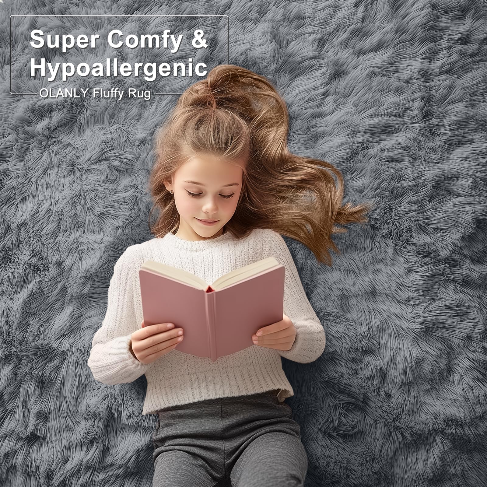 Instrucciones de cuidado de OLANLY para conservar la textura esponjosa.