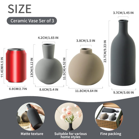 OOIT jarrones cerámicos para salón, combinan con estilos bohemios y modernos
