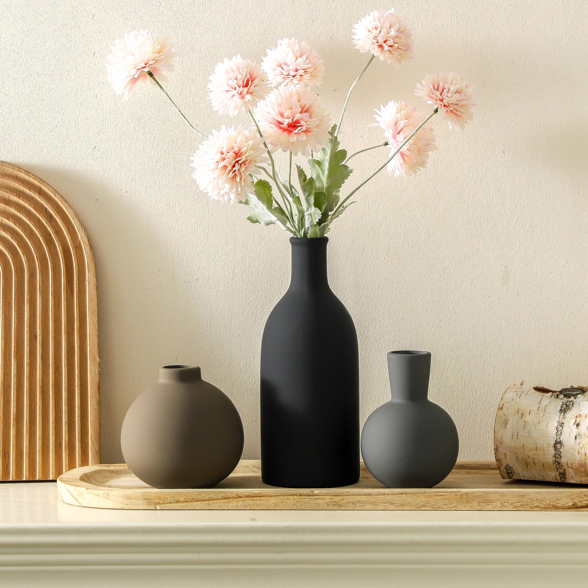 OOIT jarrones de cerámica para repisas y mesas