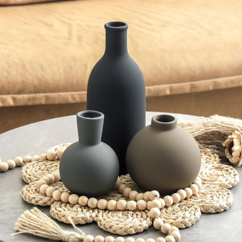 OOIT juego de 3 jarrones multicolor para ambientar entradas