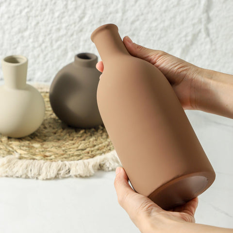 OOIT jarrones cerámicos neutros, diversos tamaños para distintos espacios