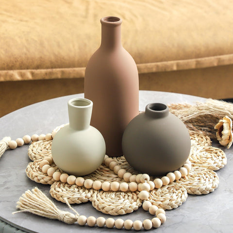 OOIT jarrones cerámicos neutros, regalo ideal para casa nueva o boda