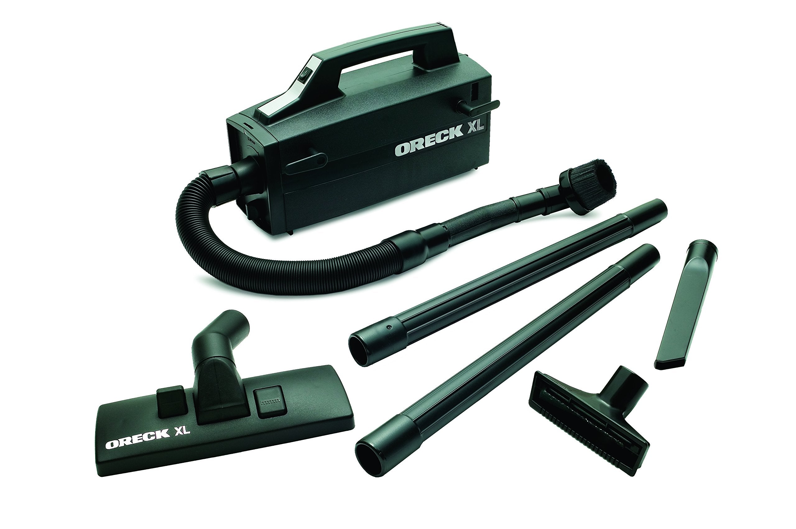 Oreck Súper Deluxe: aspiradora compacta para techos altos y rincones.