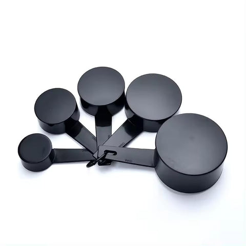 Ovenza diseño apilable tazas y cucharas negro: ahorro de espacio en cocina