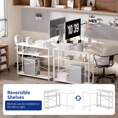 Pamray escritorio blanco para multiuso en dormitorio o estudio.