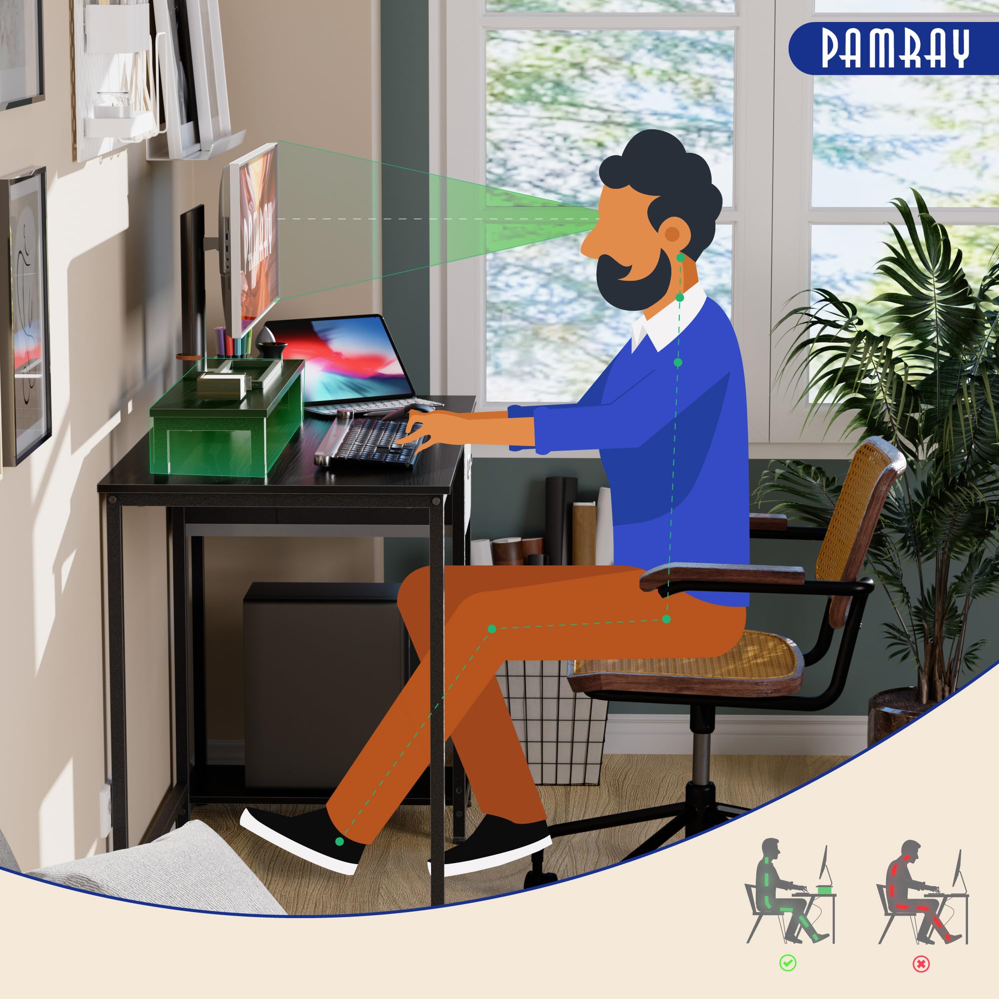 Pamray escritorio en colores variados para combinar con la decoración