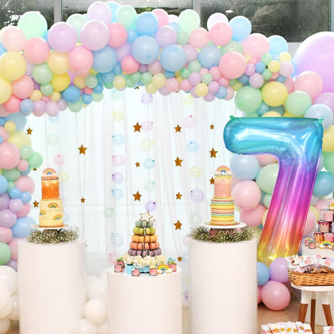 PatiCool detalle del globo arcoíris, patrón único y color