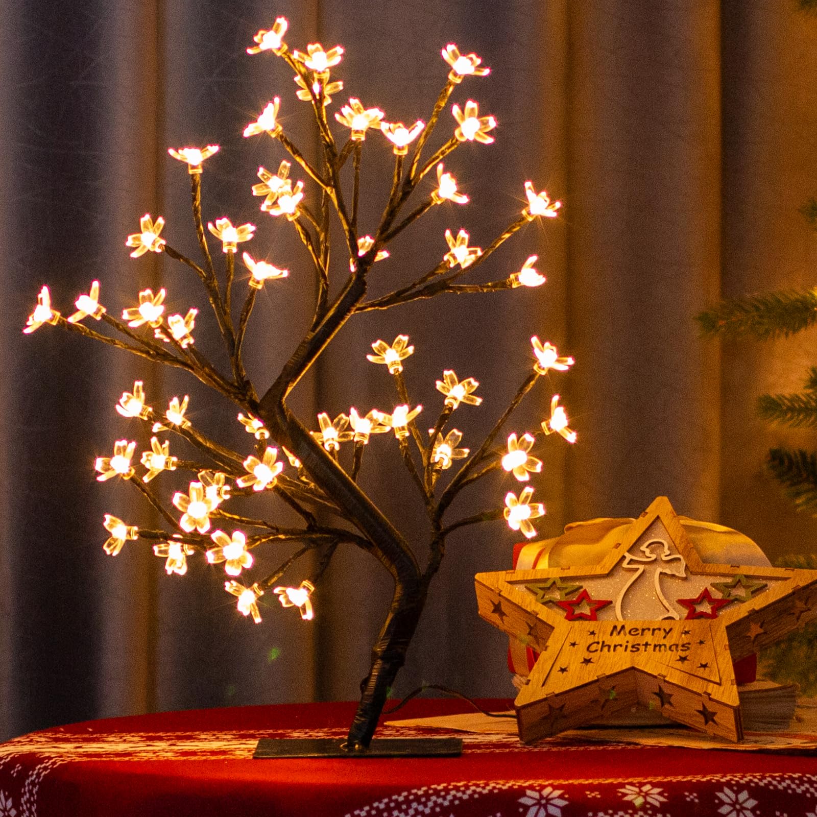 PEIDUO 48 luces LED cálidas que suavizan la iluminación del cuarto