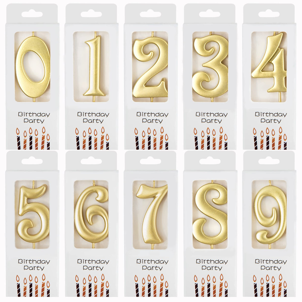 PHD CAKE velas números doradas 0-9 en pastel para celebrar