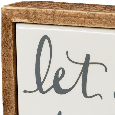 Let It Snow para estantes o bandejas decorativas, estilo artesanal.