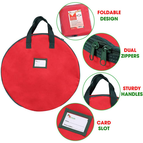 Primode funda para coronas con asas 30 pulgadas facilita el almacenamiento.