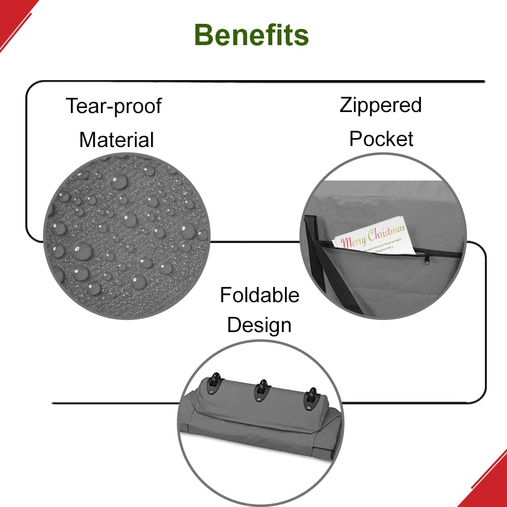 Primode bolsa con medidas 28x16x60 pulgadas para árboles de Navidad de hasta 9 pies.