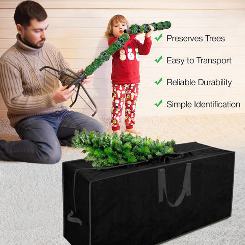 Primode bolsa espaciosa para árbol navideño, caben piezas desmontadas con facilidad