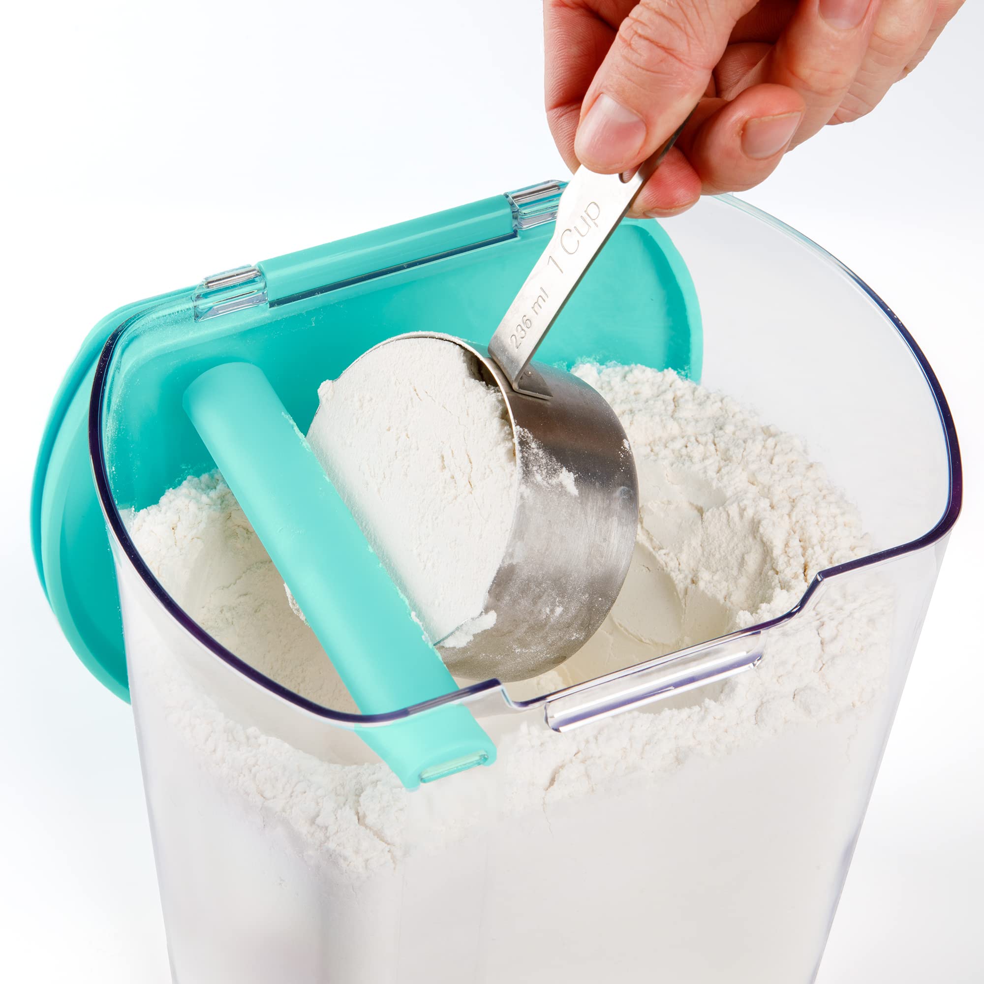 Progressive ProKeeper para azúcar en polvo, 1.5 qt, nivelación fácil con pala.