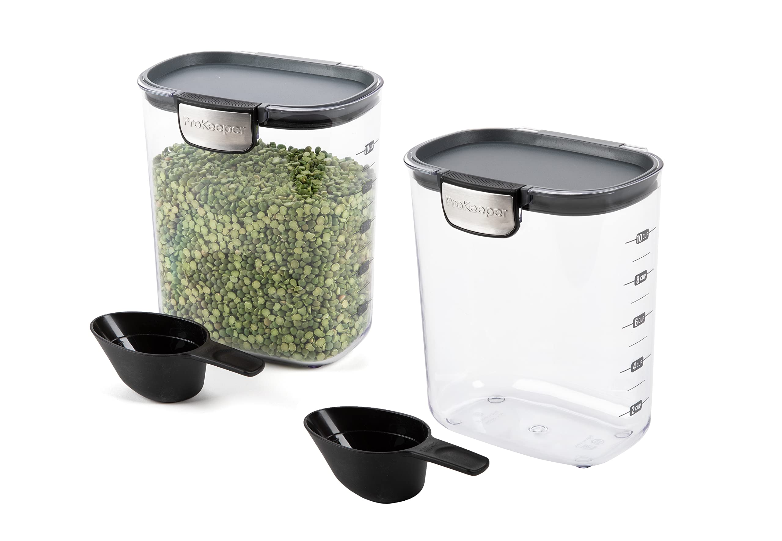 Contenedor Progressive ProKeeper+ para granos 2,5 qt mantiene arroz y legumbres frescos.