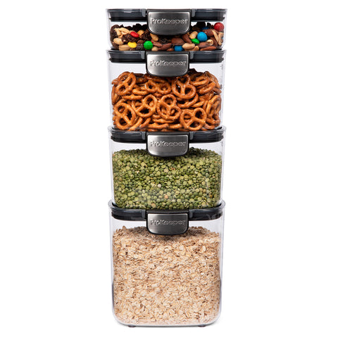 Progressive ProKeeper+ bisagras de acero inoxidable permiten apertura suave para rellenar.