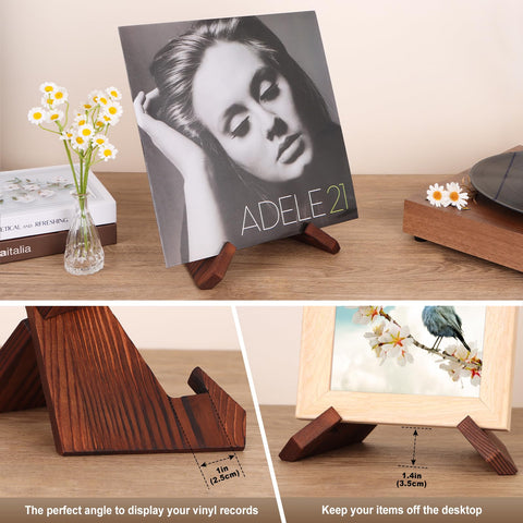 PUERSI, estante para vinilos retro de madera para mostrar tu colección con elegancia.