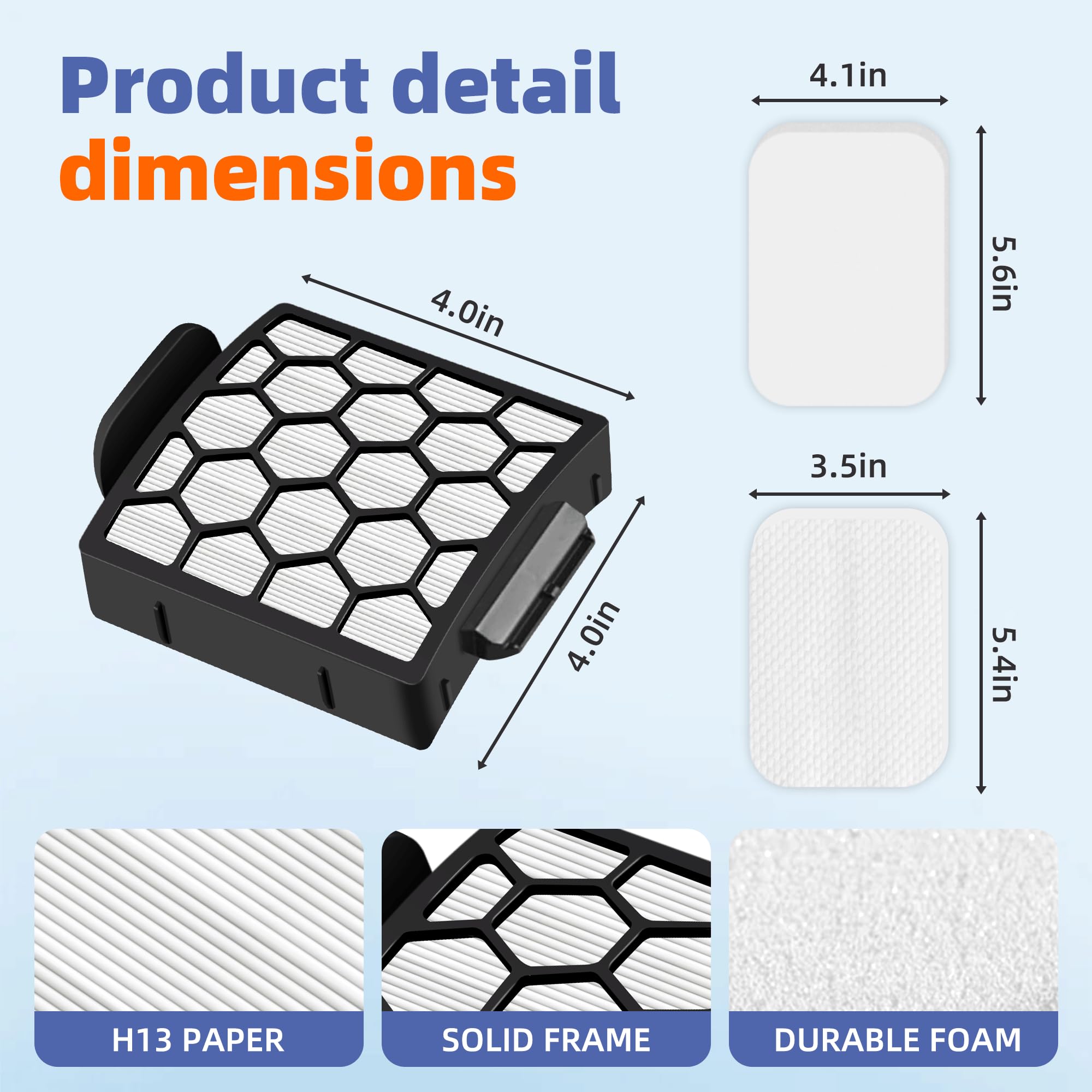 Filtro HEPA H12 Pulluty para Shark ZU60, filtración eficiente de aire