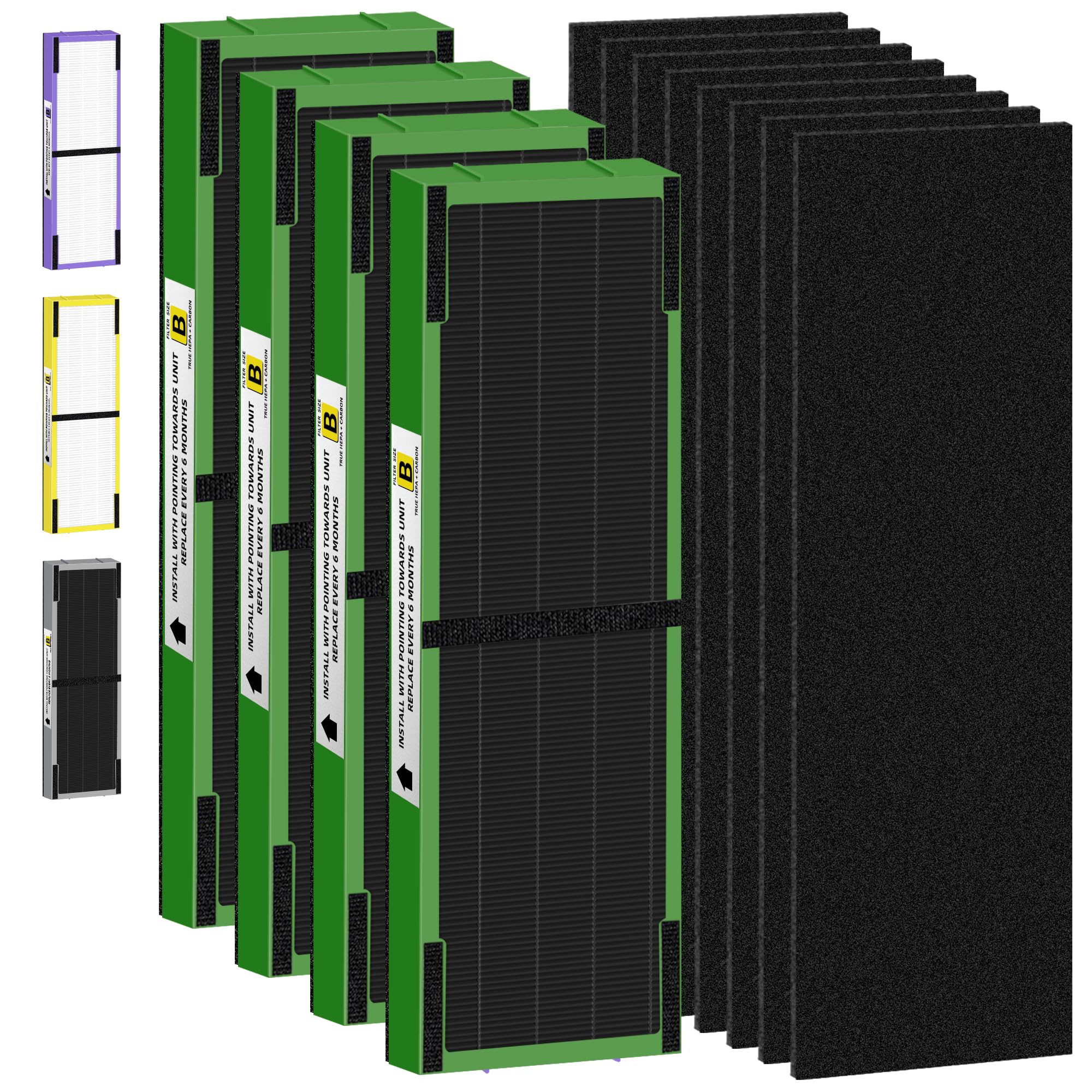 Pulluty FLT4825VO HEPA B, filtro de repuesto compatible para purificadores.