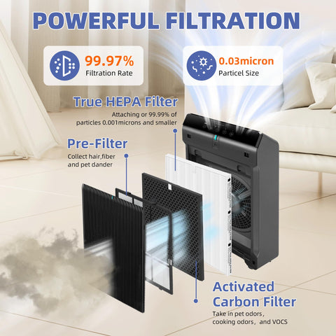 Prefiltro de carbón activado Pulluty para 5510/5520, absorbe olores molestos.