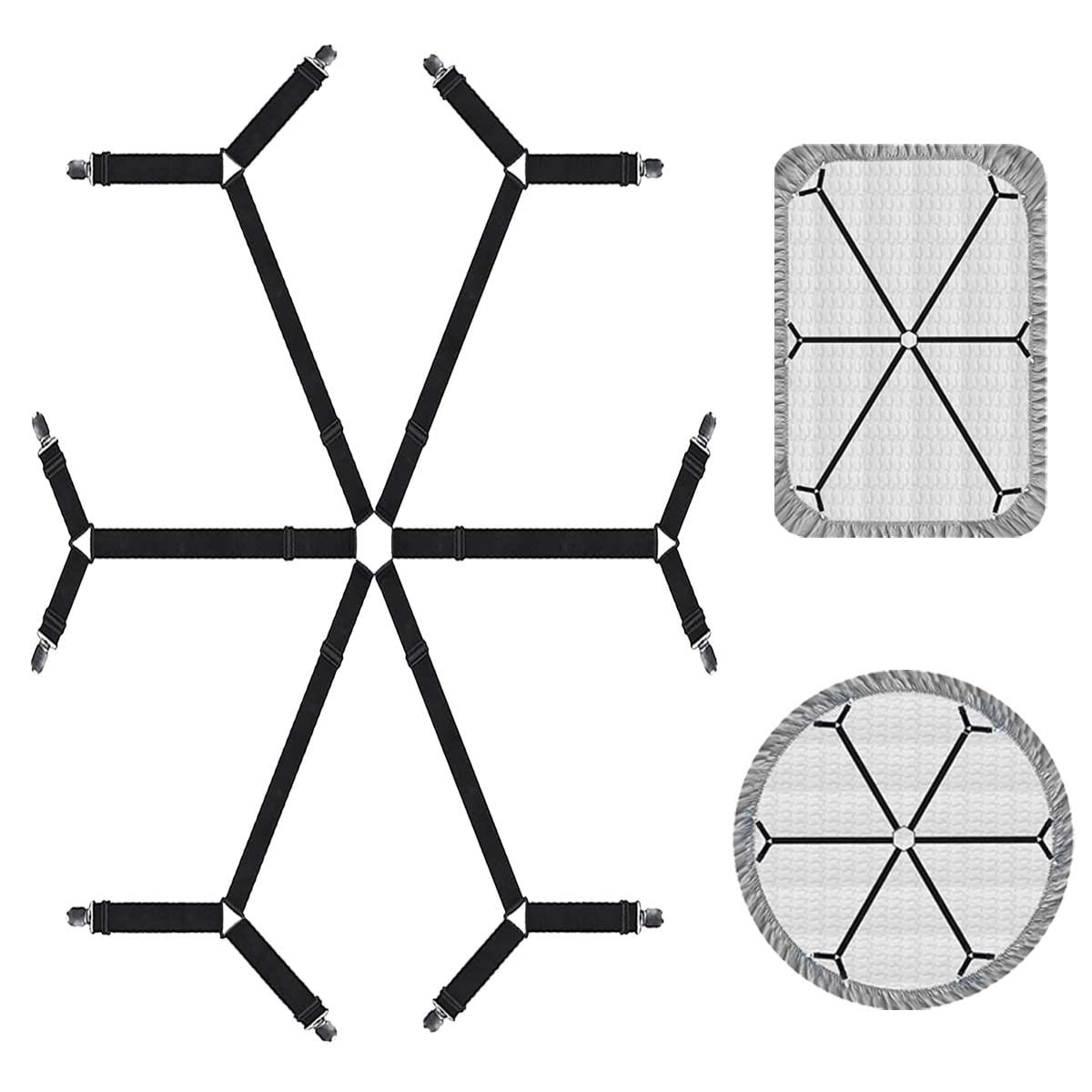 QoeCycth sujetadores ajustables para sábanas mantienen la cama ordenada