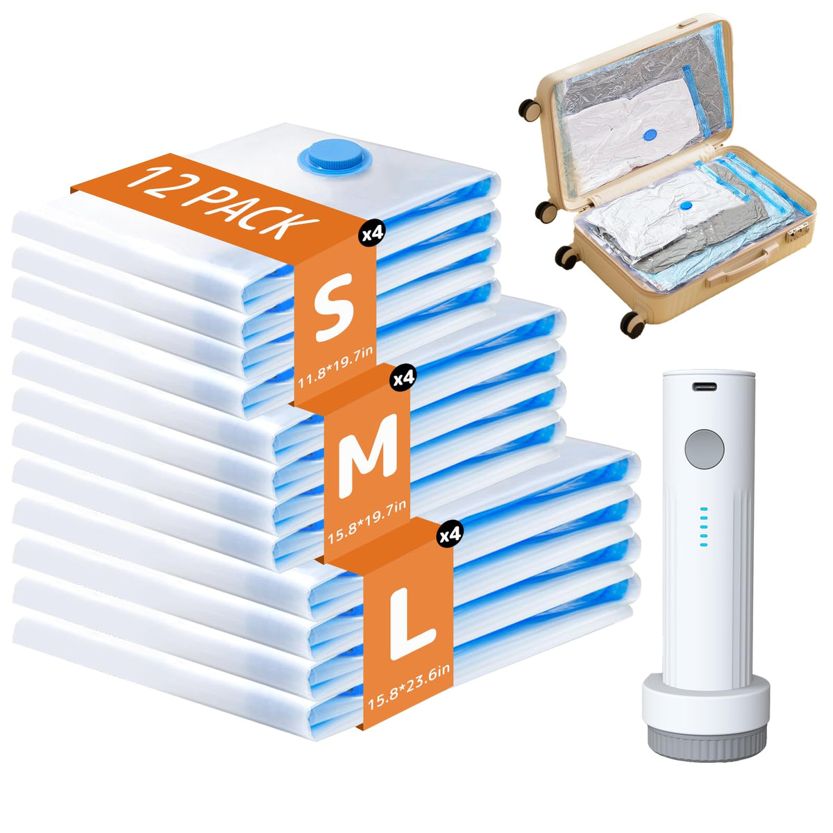 QIJIAYI bolsas de viaje con tres tamaños para ropa organizada