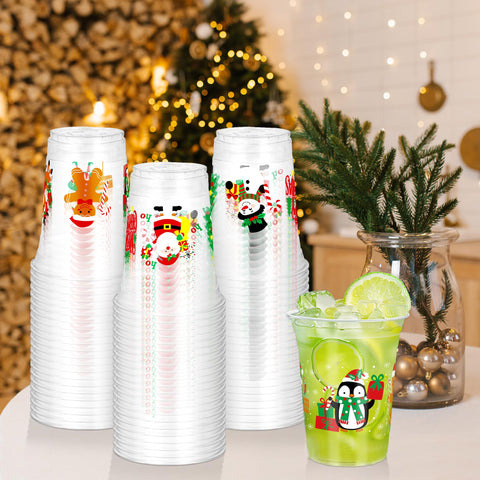 Vaso QZYL arbol de navidad, ideal para bebidas y postres.