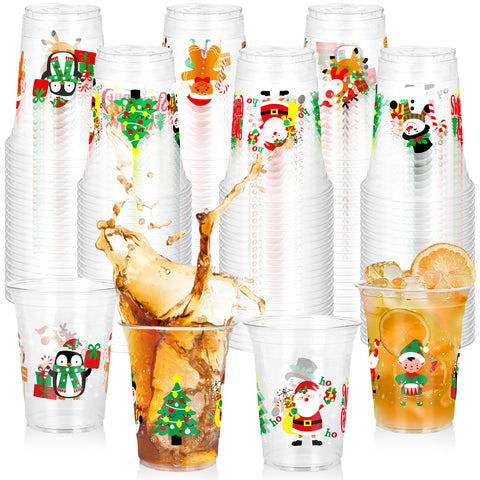 Vaso QZYL navidad Santa, ideal para bebidas festivas y servicio rápido.