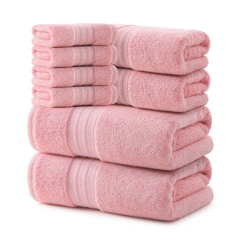 REDKISS toallas rosa set 8-600gsm, lujo y absorción para el baño diario.