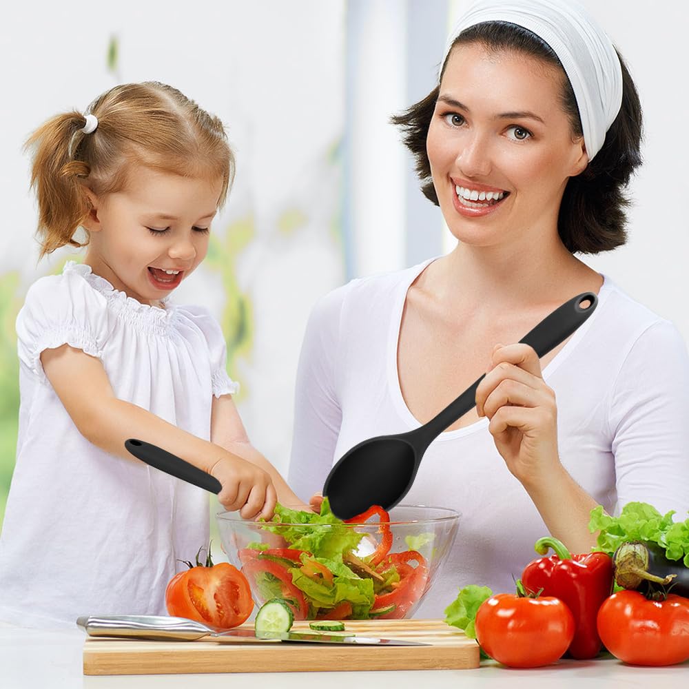 Respleiej cucharas silicona diseño una pieza sin costuras, manejo cómodo.