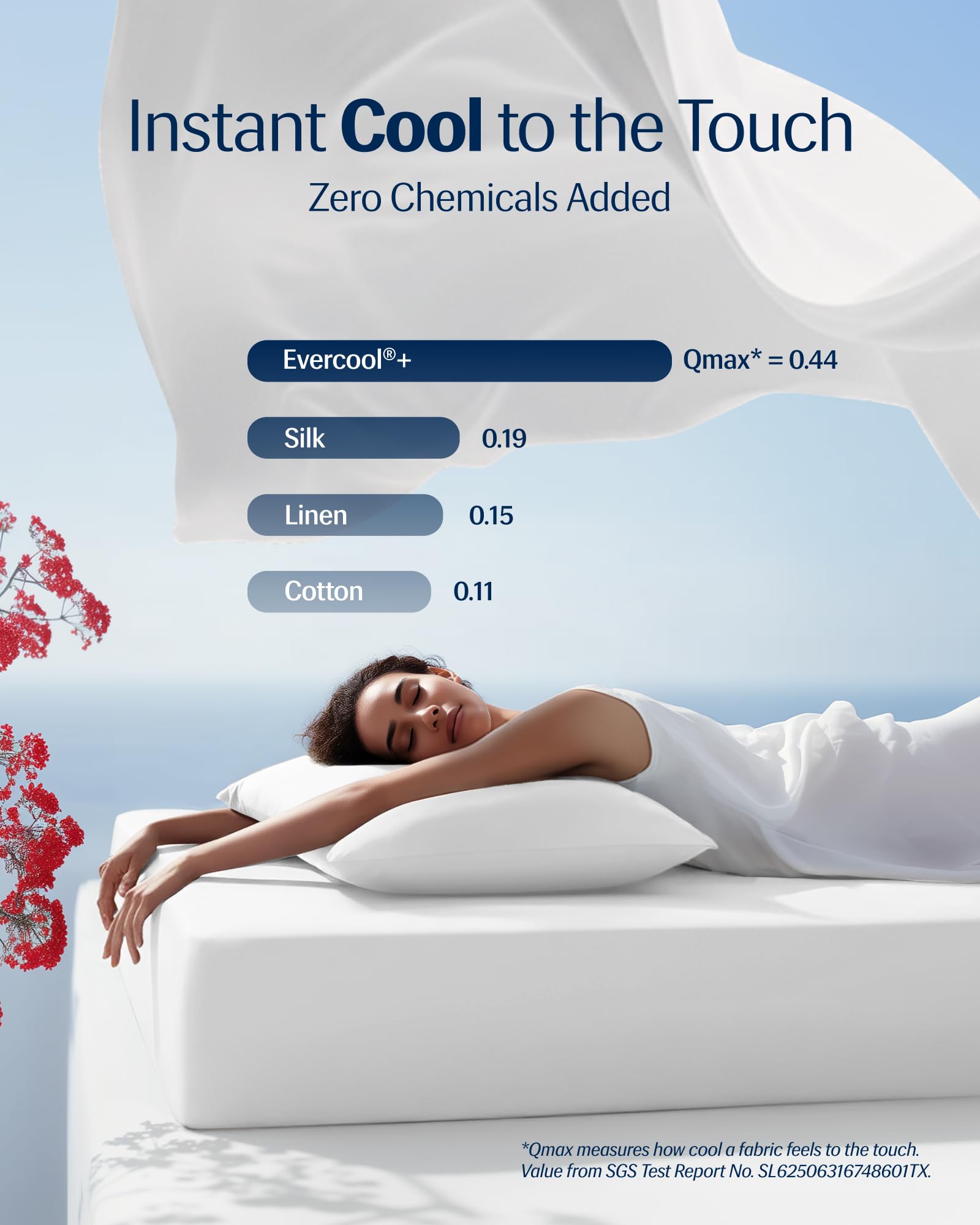 Funda de almohada REST Evercool refrescante para cabello suave.