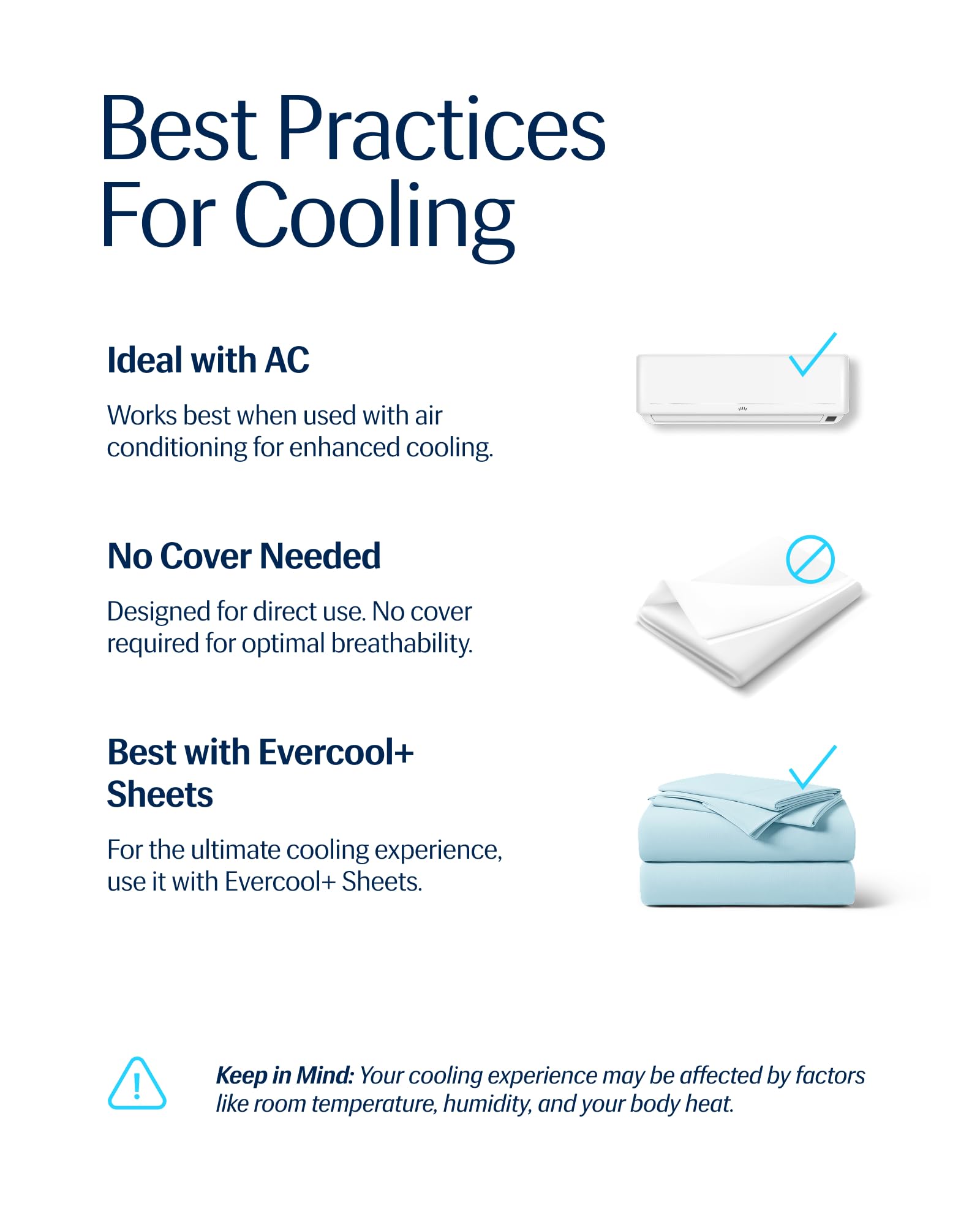 REST Evercool secado rápido para menor tiempo fuera de la cama