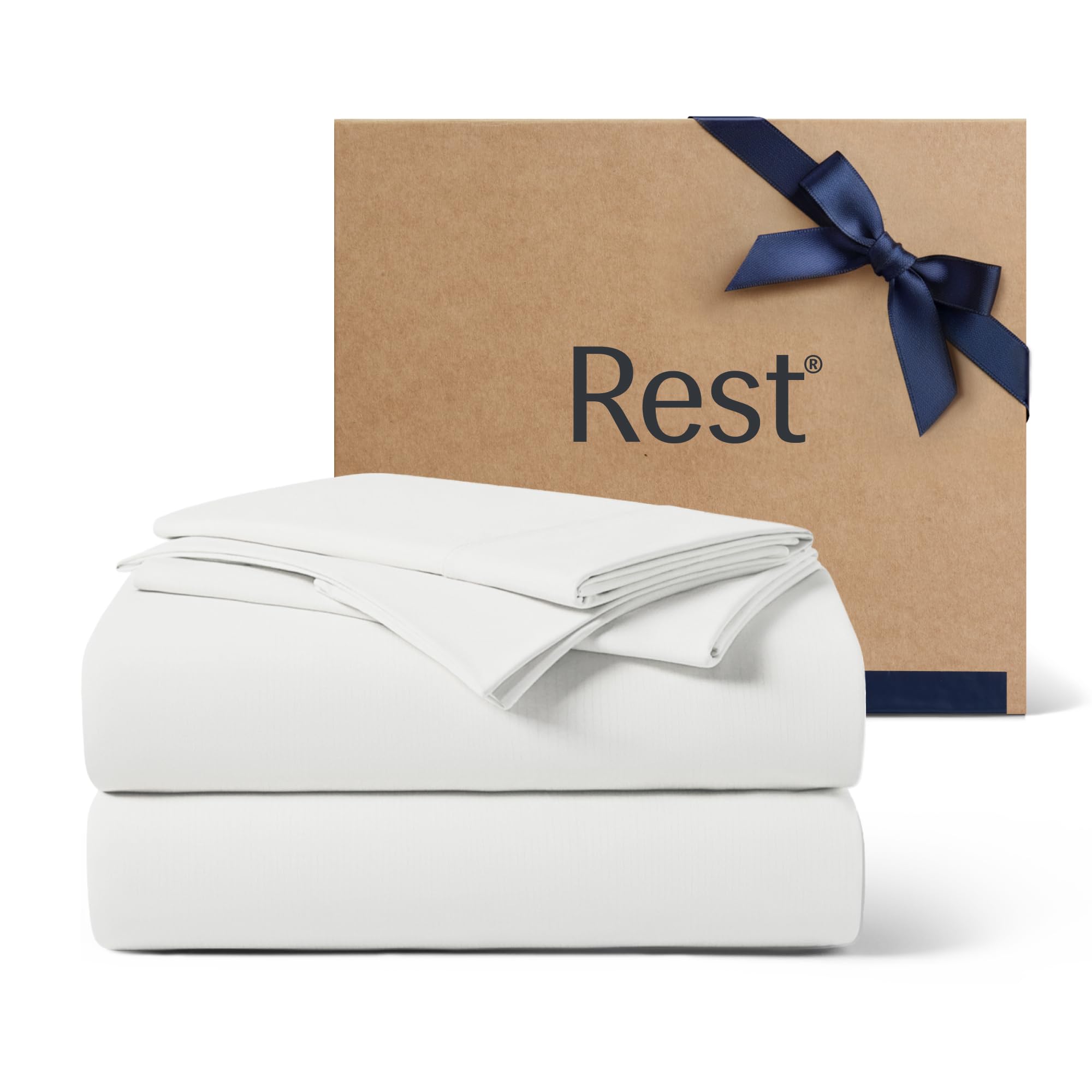 REST Evercool set de sábanas blanco ártico, sensación fresca durante la noche.