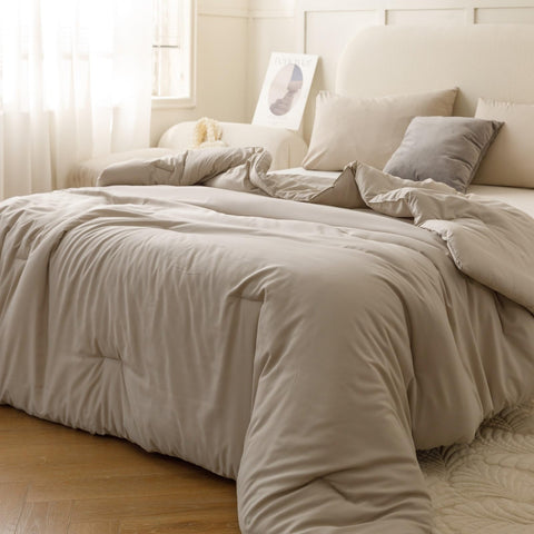 Conjunto ROSGONIA para cama king, estilo boho neutro y elegante