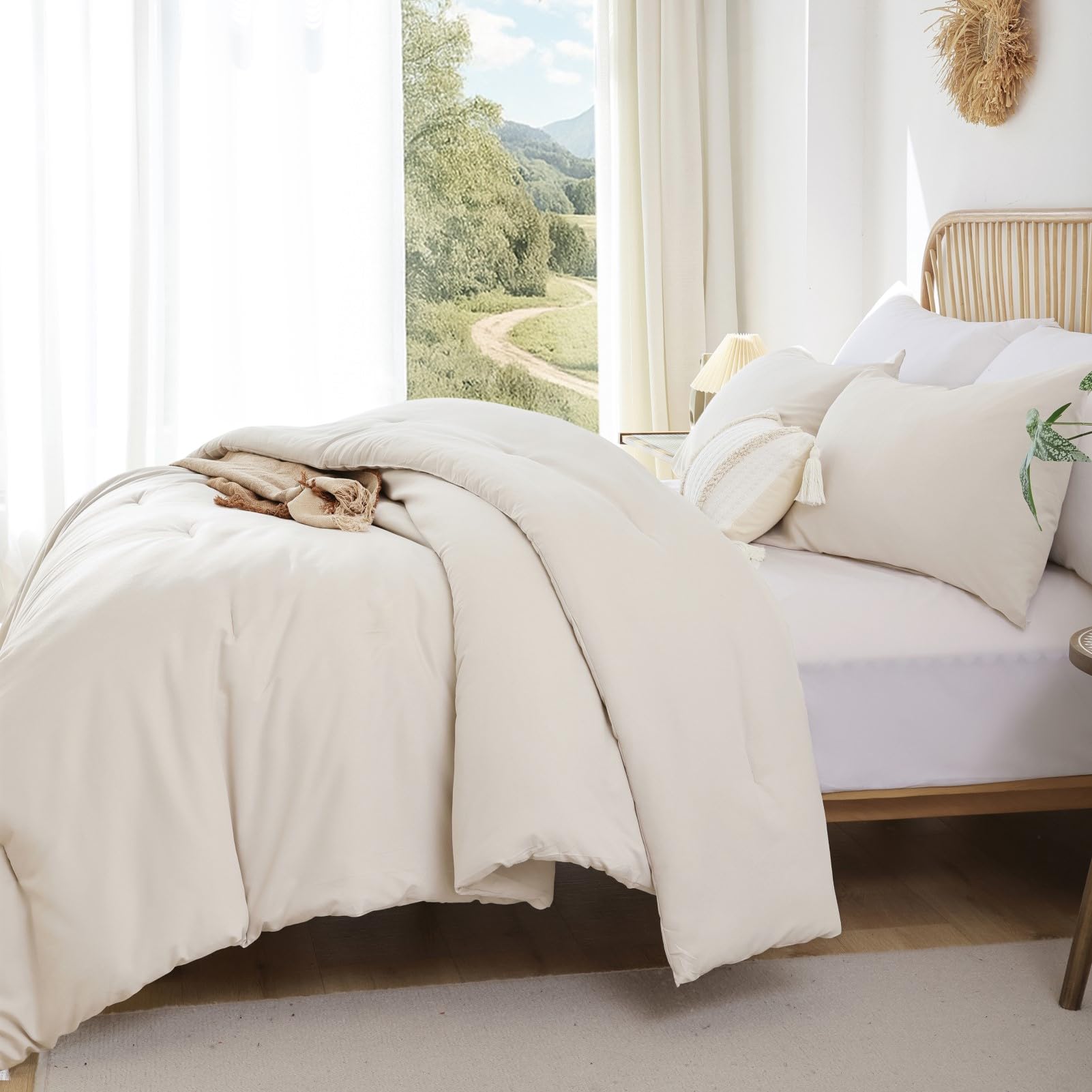 ROSGONIA medidas tamaño rey 104x90 pulgadas para cama amplia