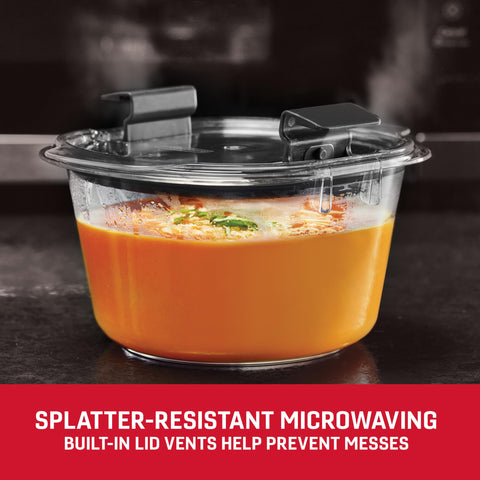 Claridad 360 de Rubbermaid Brilliance facilita ver el contenido sin abrir.