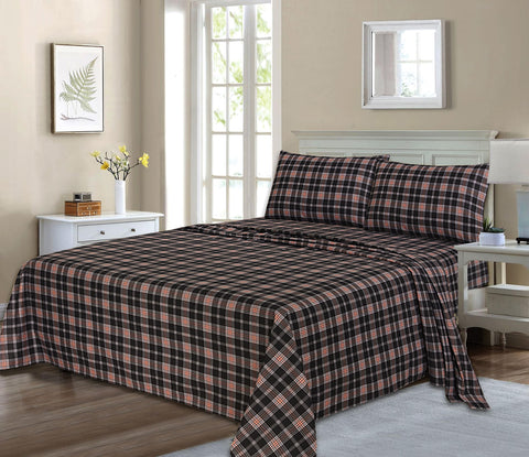 Diseño de cuadros peach-negro de RUVANTI para dormitorio moderno