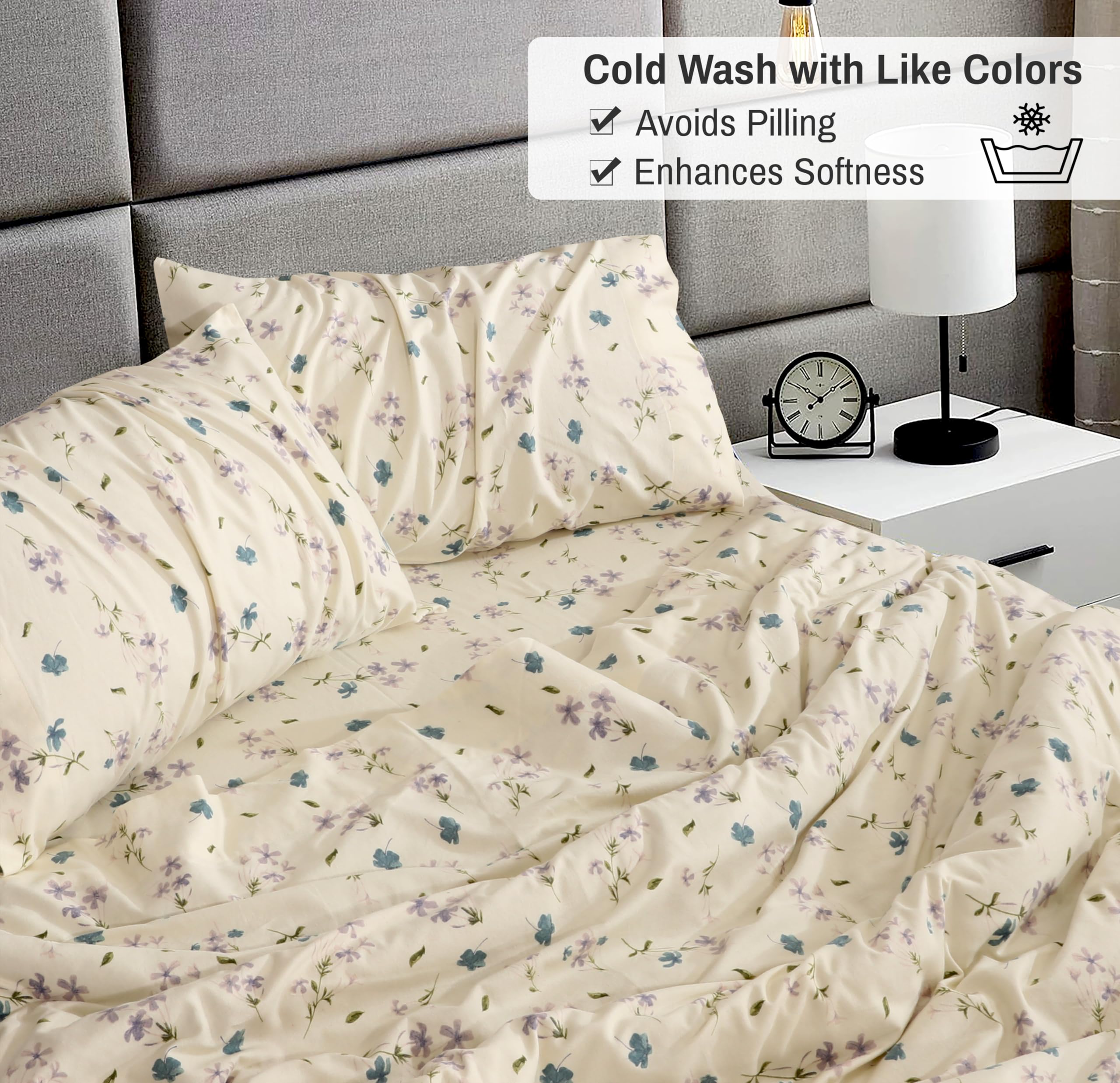 Color crema Jasmine de sábanas RUVANTI, estilo elegante para dormitorio.