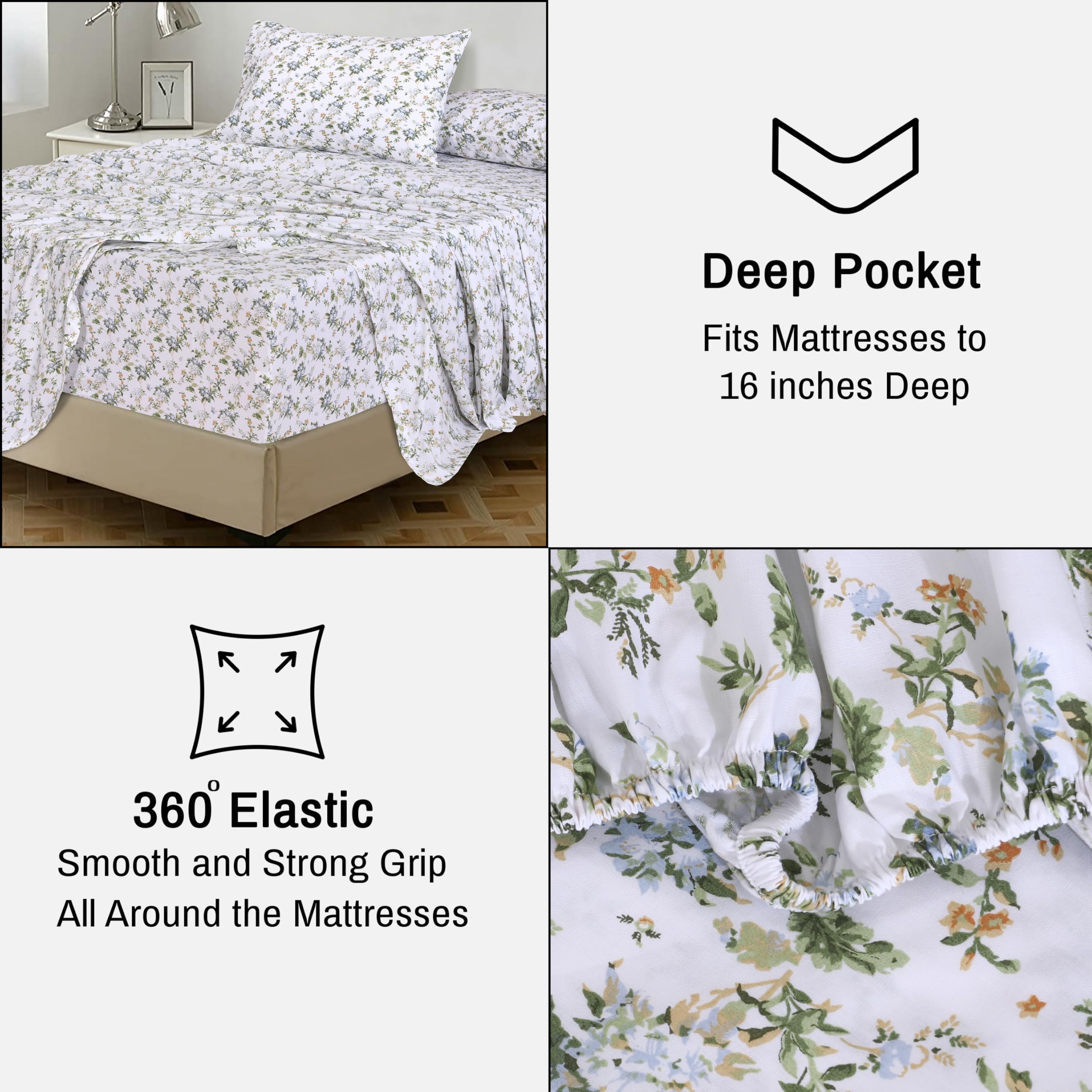 Sábanas RUVANTI percal-cuidado-facil-lavado, suaves tras cada lavado.