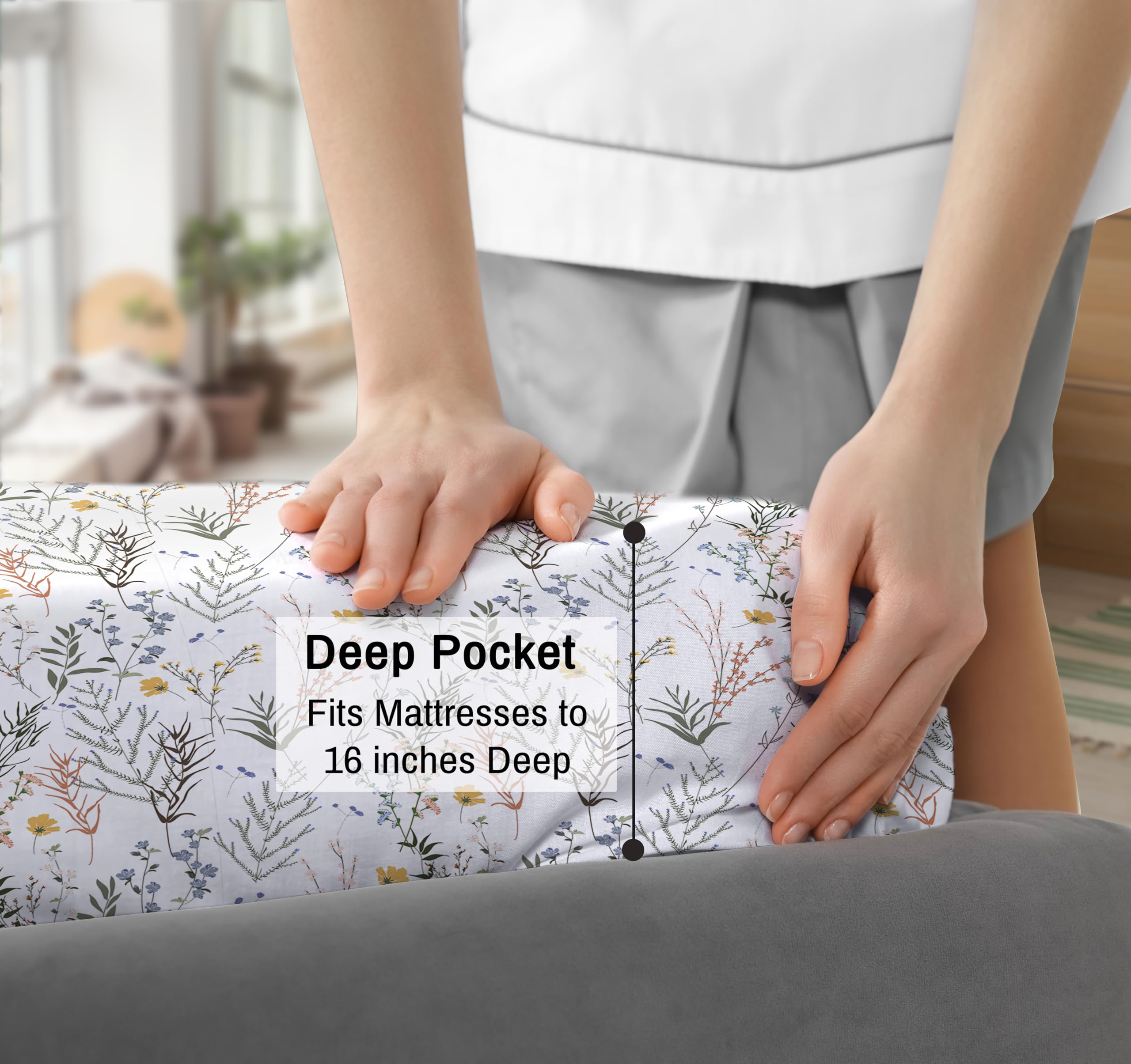 Juego de 4 piezas RUVANTI percal para renovar la habitación